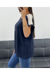 KANTEN POCKET TOP PE2433 MARINEBLAUW