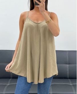 PLAIN FLARED TOP PE2406 CAMEL