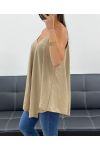 PLAIN FLARED TOP PE2406 CAMEL