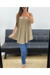 PLAIN FLARED TOP PE2406 CAMEL