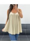 PLAIN FLARED TOP PE2406 BEIGE