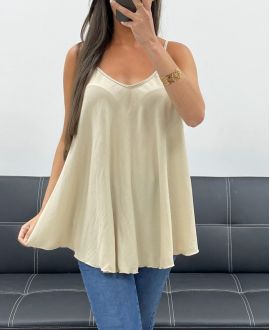 PLAIN FLARED TOP PE2406 BEIGE