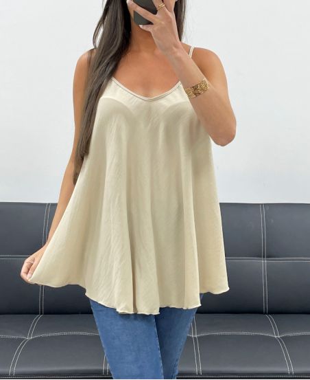 PLAIN FLARED TOP PE2406 BEIGE