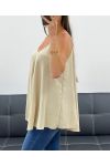PLAIN FLARED TOP PE2406 BEIGE