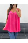 PLAIN PE2406 FUSHIA FLARED TOP