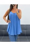PLAIN FLARED TOP PE2406 BLUE