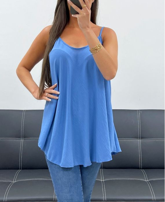 PLAIN FLARED TOP PE2406 BLUE