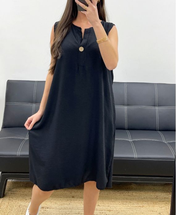 LOOSE FLOWING DRESS SS1086 BLACK