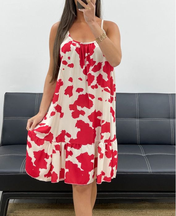 STRAPPY DRESS PE2459 RED