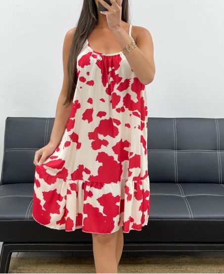 STRAPPY DRESS PE2459 RED