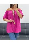 TOP ENCOLURE ELASTIQUEE PE2412 FUSHIA
