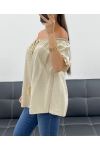 TOP ENCOLURE ELASTIQUEE PE2412 BEIGE