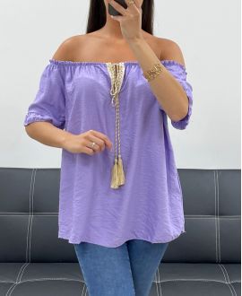 TOP ENCOLURE ELASTIQUEE PE2412 LILA