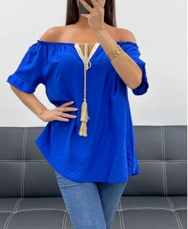 TOP ENCOLURE ELASTIQUEE PE2412 BLEU ROYAL