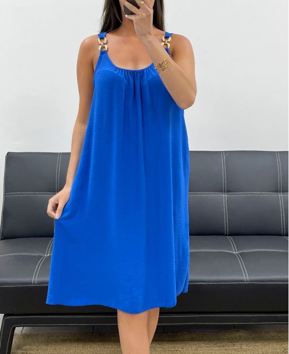 FANTAZYJNA SUKIENKA NA RAMIĄCZKACH PE2381 ROYAL BLUE