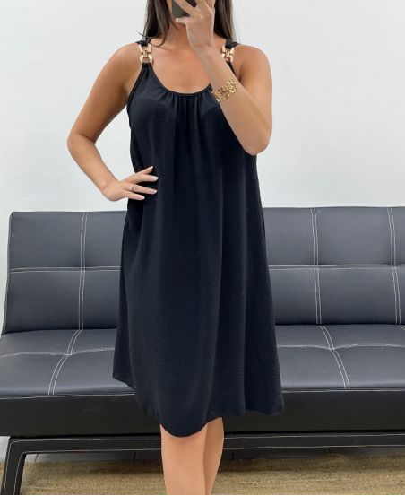 ABITO FANTASIA CON SPALLINE PE2381 NERO