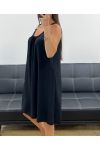 ROBE A BRETELLES FANTAISIE PE2381 NOIR