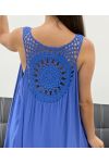 VESTIDO ESPALDA DE ENCAJE PE2352 ROYAL BLUE