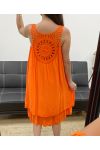 KLEID MIT SPITZENRÜCKEN PE2352 ORANGE