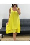 ROBE DOS DENTELLE PE2352 JAUNE