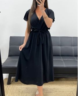 VESTIDO LARGO PE2359 NEGRO