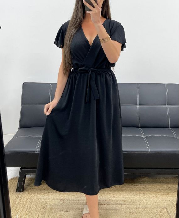 VESTIDO LARGO PE2359 NEGRO