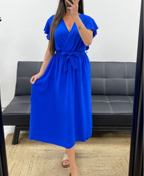ROBE LONGUE PE2359 BLEU ROYAL