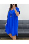 OVERSIZE SUKIENKA + NASZYJNIK GRATIS PE2452 ROYAL BLUE