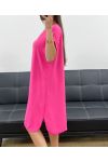 SUKIENKA OVERSIZE + NASZYJNIK OFEROWANE PE2452 FUSHIA