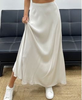 JUPE LONGUE VISCOSE DOUCE PE2554 BEIGE