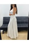PE2554 FALDA LARGA DE VISCOSA SUAVE BEIGE