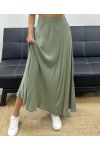 JUPE LONGUE VISCOSE DOUCE PE2554 KAKI
