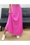 SOFT VISCOSE LONG SKIRT PE2554 FUSHIA
