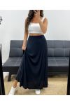 FALDA LARGA DE VISCOSA SUAVE PE2554 NEGRO