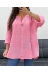 BAUMWOLLBLUSE STERN STICKEREI PE2506 ROSA