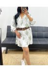LANGES BEDRUCKTES KLEID/HEMD SS1685 KHAKI