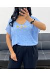 HEATHER STAR T-SHIRT SS2297 BLAUW