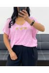 T-SHIRT HEATHER STARS SS2297 ROSA