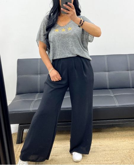 HEATHER STARS T-SHIRT PE2297 NERO