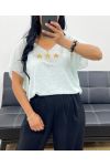 T-SHIRT CHINé ETOILES PE2297 VERT PASTEL