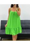 ROBE A BRETELLES PE2595 VERT LEMON