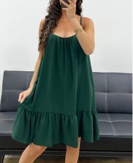 ROBE A BRETELLES PE2595 VERT