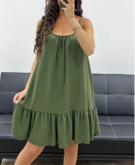 ROBE A BRETELLES PE2595 KAKI
