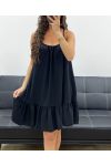 ROBE A BRETELLES PE2595 NOIR