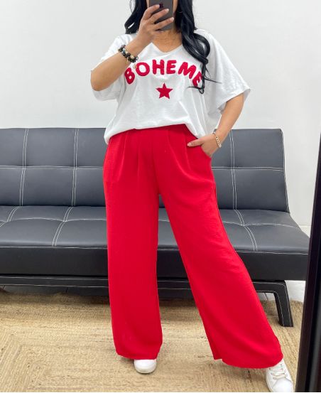 SOEPELE 2-POCKET BROEK SS1282 ROOD