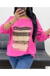 TOP AMPLE VISCOSE FLOCAGE PE0400 FUSHIA