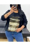 LUŹNY TOP FLOKOWANY Z WISKOZY PE0400