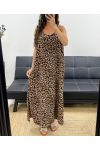 ROBE LONGUE FENTES EFFET SATIN FENTES PE2097 LEOPARD-1