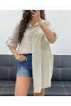 CHEMISE LONGUE COTON DOUCE PE2573 BEIGE