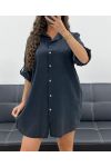 CHEMISE LONGUE COTON DOUCE PE2573 NOIR